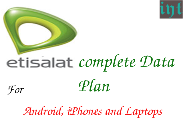Etisalat data plans for android and Iphones