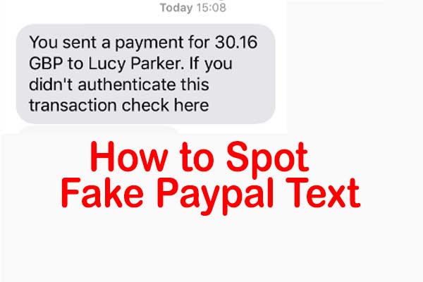 How to know fake paypal SMS